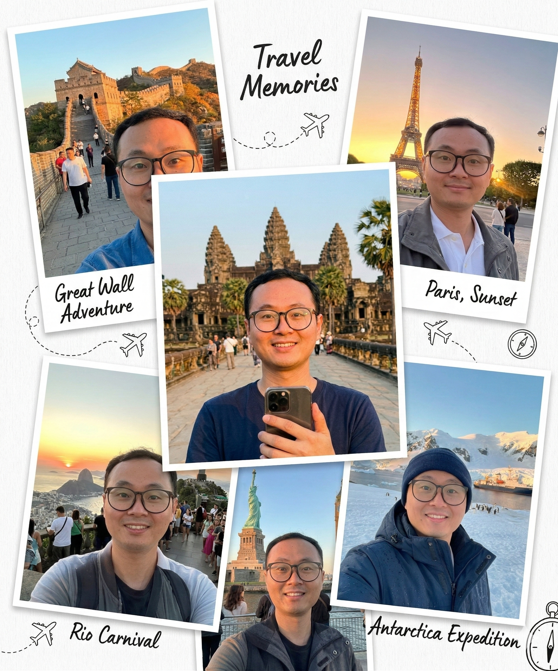 Travel memories collage